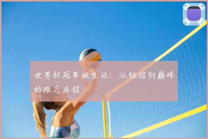 世界杯冠军诞生记:从征程到巅峰的难忘历程